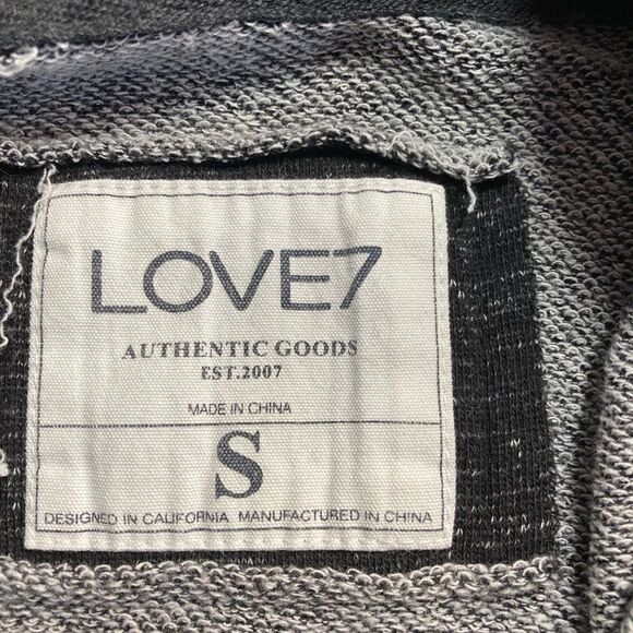 LOVE 7, Sweatshirt, Black marbled,Size S, - Picture 12 of 12